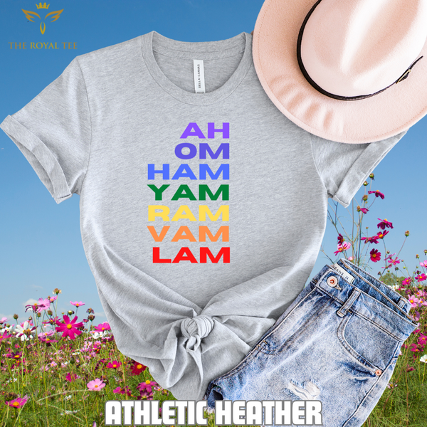 The Seven Chakra Alignment Unisex Royal Tee