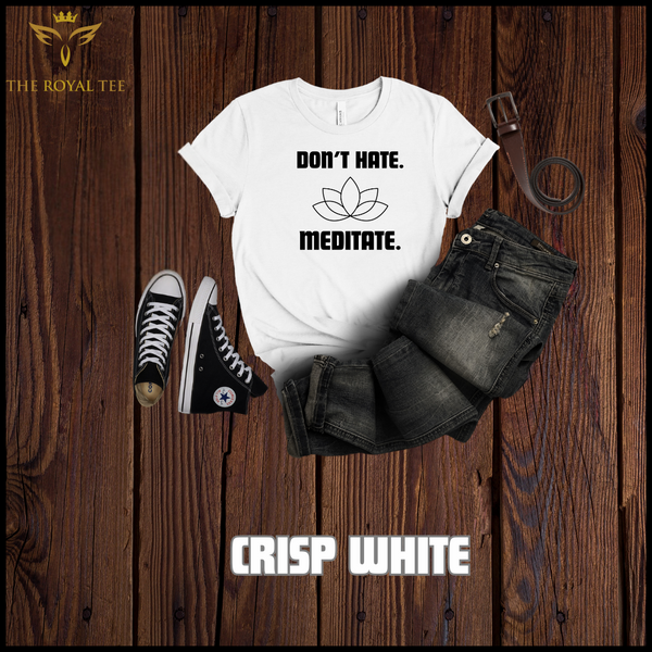 The Don't Hate Meditate Unisex Royal Tee