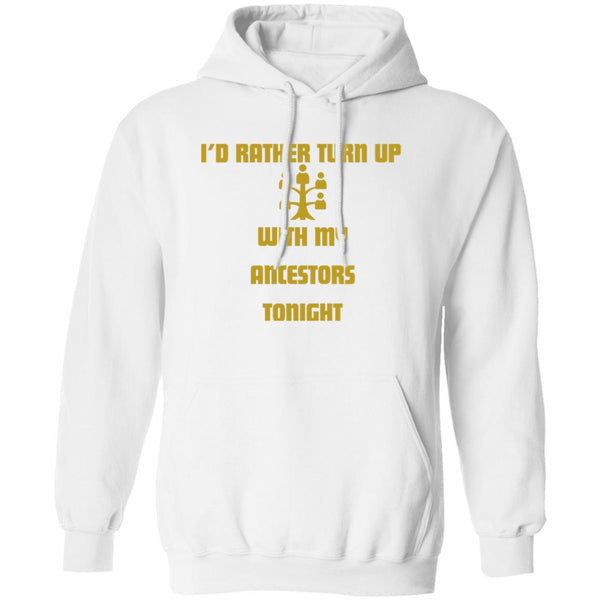 The Ancestor Turn Up Unisex Hoodie (with desert gold lettering)