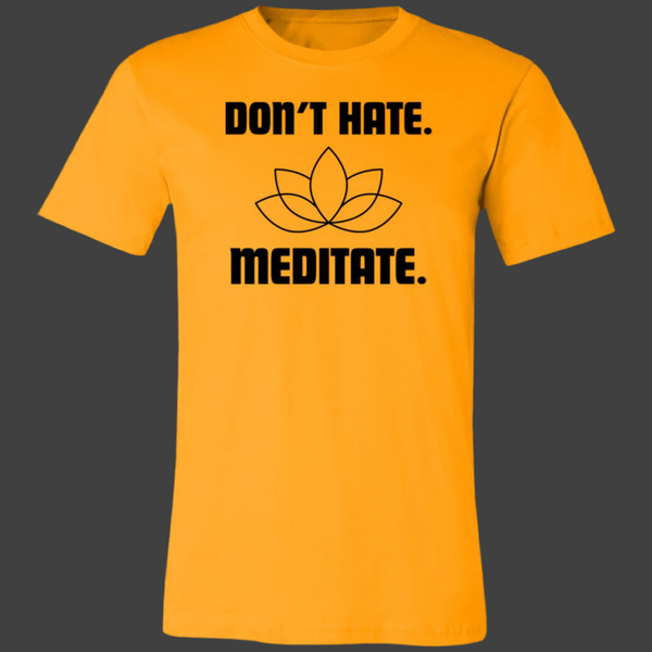 The Don't Hate Meditate Unisex Royal Tee